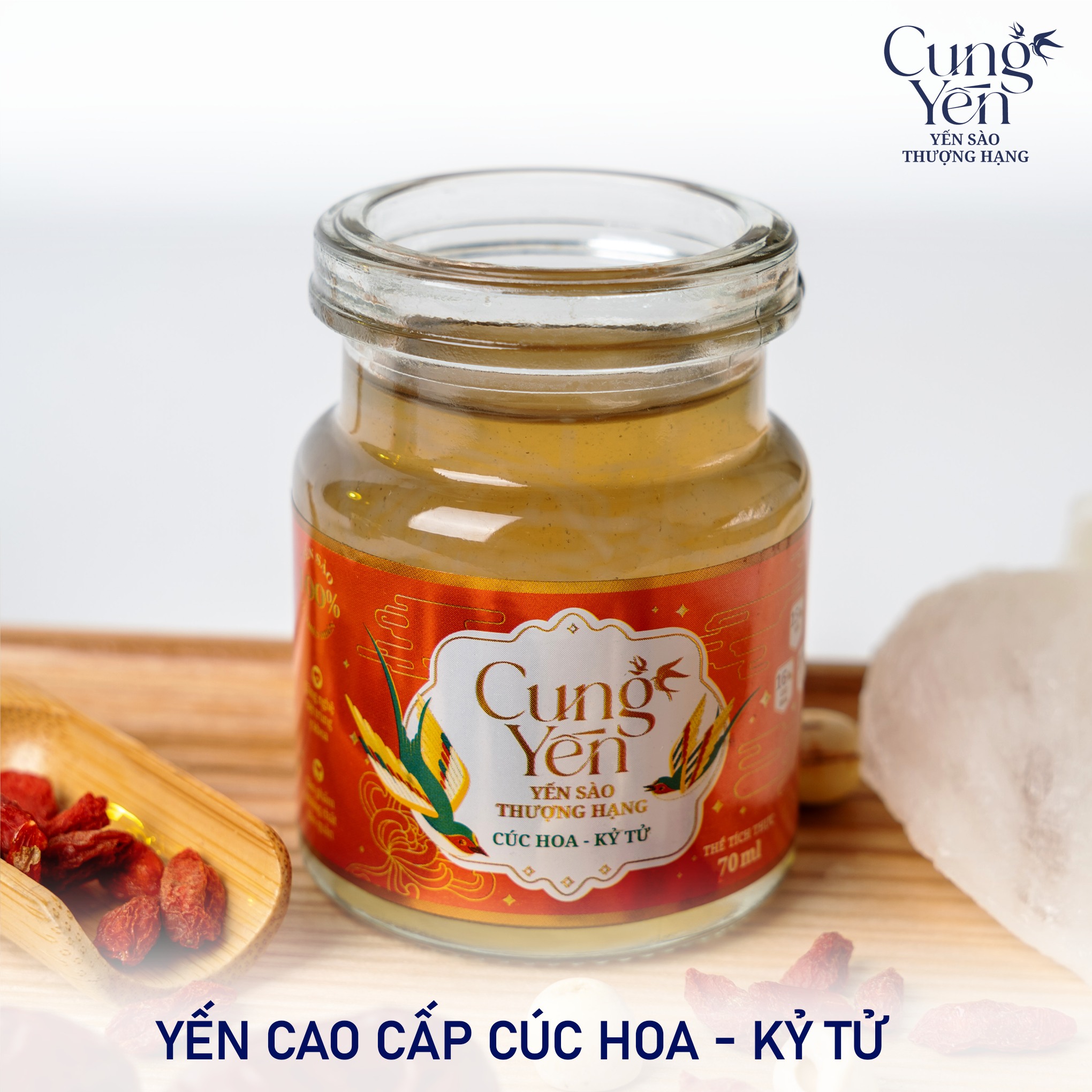 Yến sào Cúc Hoa - Kỷ Tử ( 1 LỌ*70ML)
